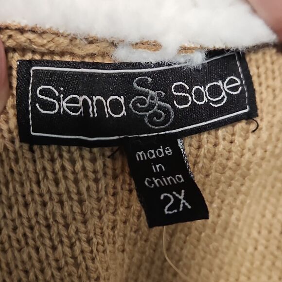 Sienna Sage Opened Faux Fur Sweater Size 2X (CL) - Picture 4 of 7